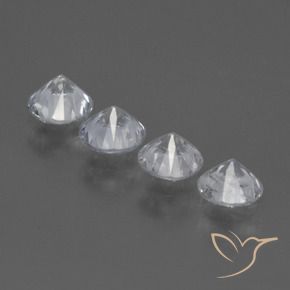Pedras preciosas de Safira Branco natural de 1.67 ct, Redondo, VS