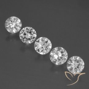 Pedras preciosas de Safira Branco natural de 1.75 ct, Redondo, VS