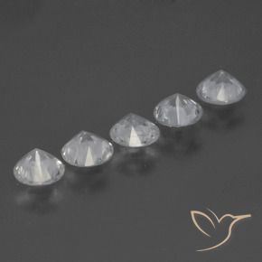 Pedras preciosas de Safira Branco natural de 1.75 ct, Redondo, VS