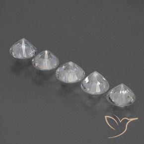 Pedras preciosas de Safira Branco natural de 2.12 ct, Redondo, VVS-VS