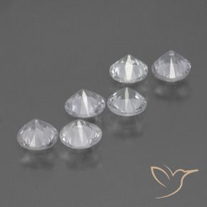 Pedras preciosas de Safira Branco natural de 2.28 ct, Redondo, VS