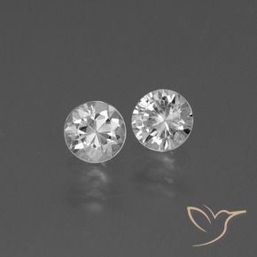 Pedras preciosas de Safira Branco natural de 0.84 ct, Redondo, VVS-VS