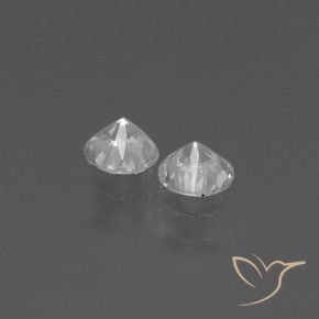 Pedras preciosas de Safira Branco natural de 0.84 ct, Redondo, VVS-VS