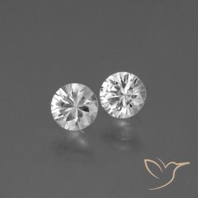 Pedras preciosas de Safira Branco claro natural de 0.72 ct, Redondo, VS