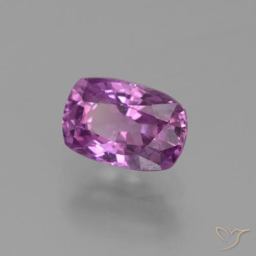 Safira roxo médio Natural 1.59ct, Almofada, VS