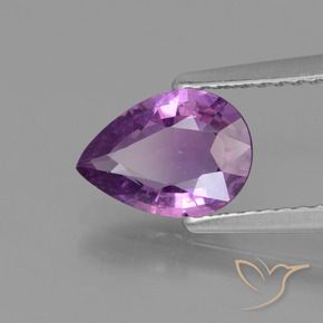 Safira Violeta médio Natural 1.42ct, Formato de pêra, VS