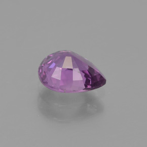 Safira roxo natural 1,10ct, formato de pêra, VVS