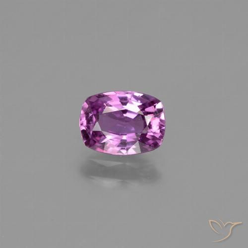 Safira roxo natural 1,04ct, almofada cortada, VVS-VS