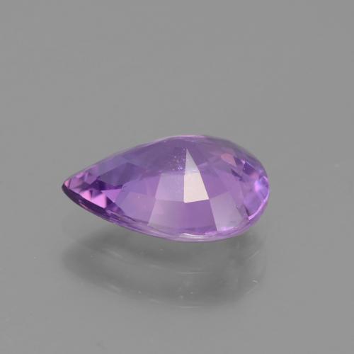 Safira violeta natural 1,57ct, formato de pêra, VS