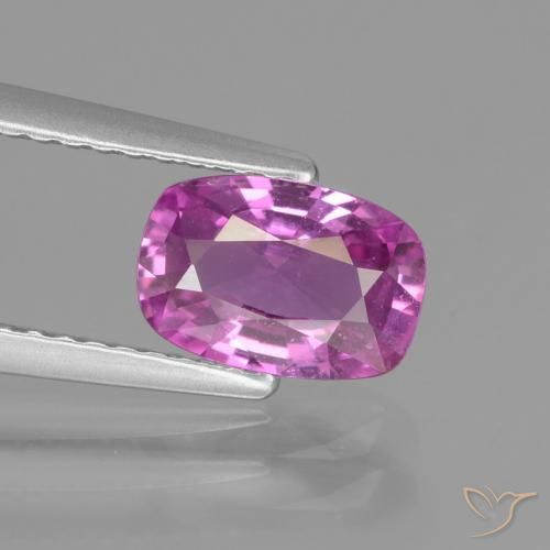 1.31ct Natural Roxo rosado Safira, Almofada, VS