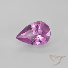 Safira roxo médio Natural 1.06ct, Formato de pêra, VS