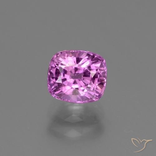 Safira roxo rosado natural 1,14ct, almofada cortada, VS-SI