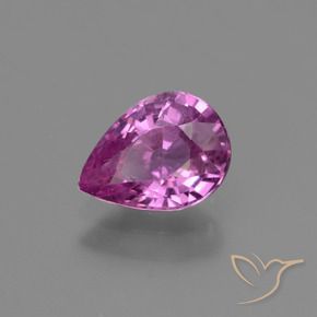 Safira Roxo médio-escuro Natural 1.20ct, Formato de pêra, VS