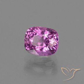 Safira Roxo Rosado Profundo Natural 1.22ct, Almofada, VS-SI