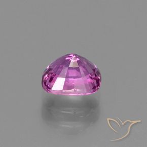 Safira Roxo Rosado Profundo Natural 1.22ct, Almofada, VS-SI