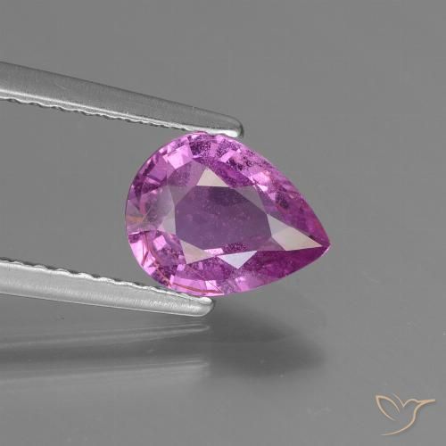 1.32ct Natural roxo médio Safira, Formato de pêra, VS-SI