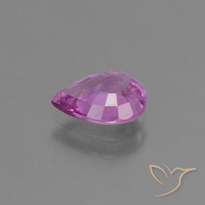Safira roxo médio Natural 1.32ct, Formato de pêra, VS-SI