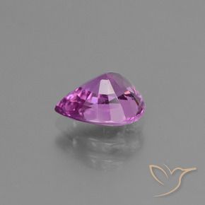 Safira Roxo rosado Natural 1.42ct, Formato de pêra, VS