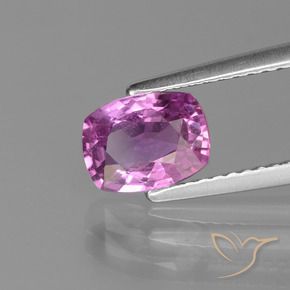 Safira roxo médio Natural 1.35ct, Almofada, VS