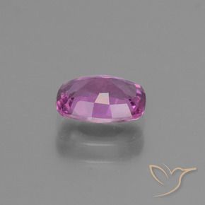 Safira roxo médio Natural 1.35ct, Almofada, VS