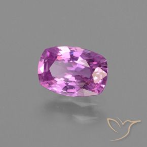 Safira Roxo Rosado Profundo Natural 1.10ct, Almofada, VS