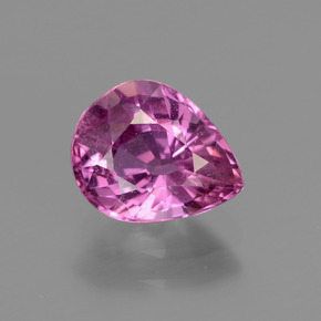 Safira rosa natural 1,85ct, formato de pêra, VS