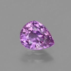 Safira Violeta médio Natural 1,42ct, Formato de pêra, VS