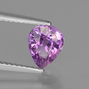 Safira Violeta médio Natural 1,42ct, Formato de pêra, VS
