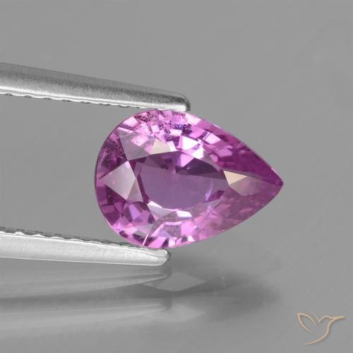 1.48ct Natural Roxo Rosado Intenso Safira, Formato de pêra, VS