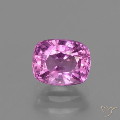 Safira roxa solta de 1,54 quilates, corte de almofada de 6,8 x 5,4 mm da Tanzânia, Photo A