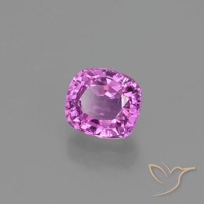 Safira Roxo rosado Natural 1.08ct, Almofada, VS-SI