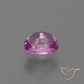 Safira Roxo rosado Natural 1.40ct, Almofada, VS