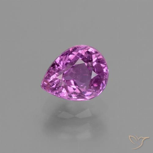 1.33ct Natural roxo médio Safira, Formato de pêra, VS-SI