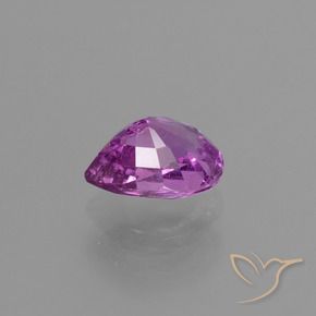 Safira roxo médio Natural 1.33ct, Formato de pêra, VS-SI