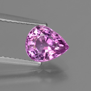 Safira roxo elétrico Natural 1.69ct, Formato de pêra, VS