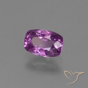 Safira Roxo médio-escuro Natural 1.14ct, Almofada, VS