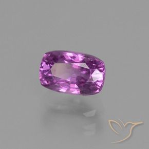 Safira Roxo médio-escuro Natural 1.41ct, Almofada, VS