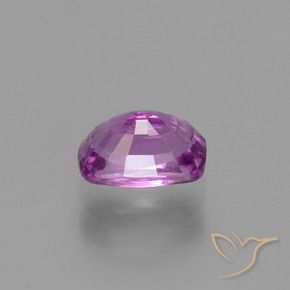 Safira Roxo médio-escuro Natural 1.41ct, Almofada, VS