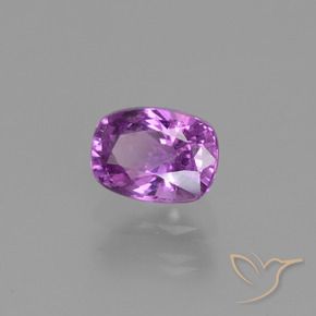 Safira roxo elétrico Natural 1.16ct, Almofada, VS
