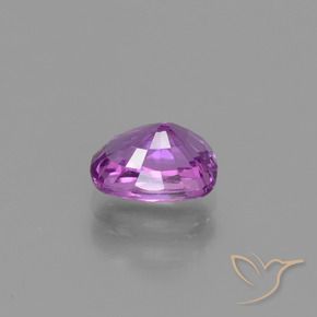 Safira roxo elétrico Natural 1.16ct, Almofada, VS