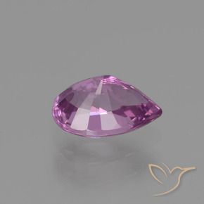 Safira Roxo Rosado Intenso Natural 1.10ct, Formato de pêra, VS