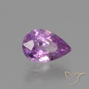 Safira roxo elétrico Natural 1.13ct, Formato de pêra, VVS