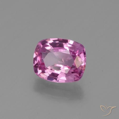 Safira Roxo Rosado Brilhante Natural 1.28ct, Almofada, VS