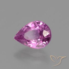 Safira Roxo rosado Natural 1.21ct, Formato de pêra, VS