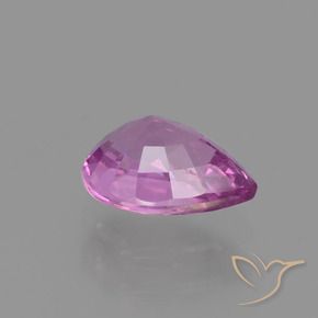 Safira Roxo rosado Natural 1.21ct, Formato de pêra, VS