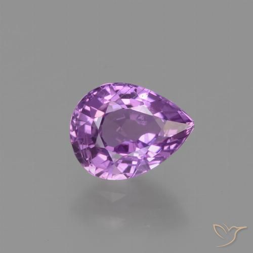 1.34ct Natural roxo médio Safira, Formato de pêra, VS