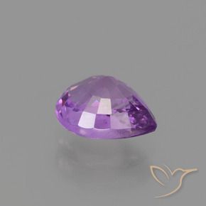 Safira roxo médio Natural 1.34ct, Formato de pêra, VS