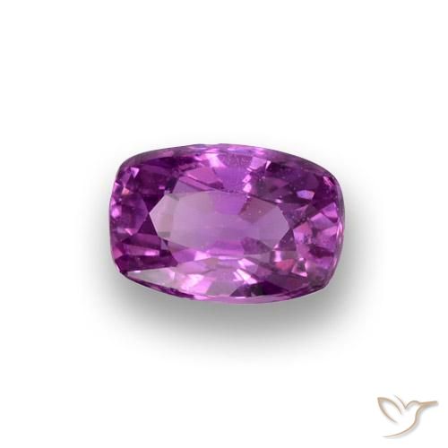 Safira Roxo médio-escuro Natural 0.91ct, Almofada, VS