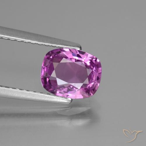1.45ct Natural Roxo Rosado Intenso Safira, Almofada, VS