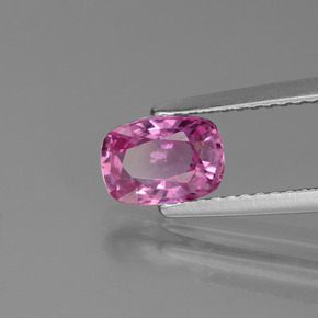 Safira rosa médio Natural 1,22ct, Almofada cortada, VS